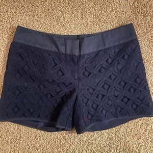 Dark Navy lace short shorts from The Limited
